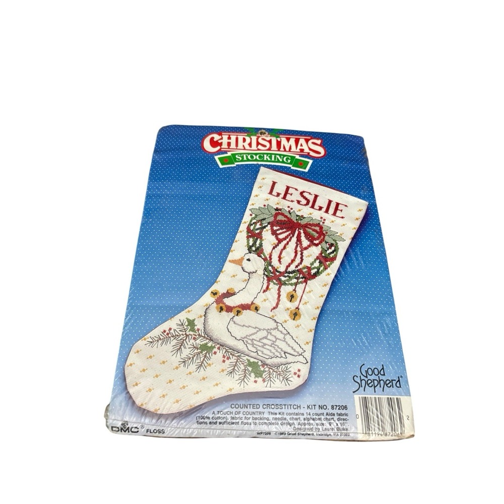 Touch of Country  Christmas Stocking Counted Cross Stitch Kit 87206 Cottage Core